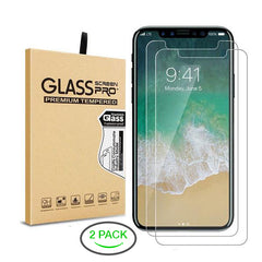 Tempered Glass Screen Protector for iPhone 6/7/8/X Plus - 2 Pack
