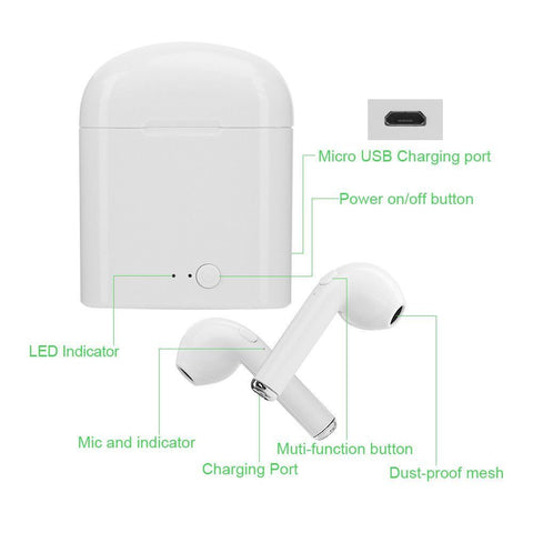 Image of Bluetooth Wireless Earphones / Earbuds For Apple iPhone with Charging Case