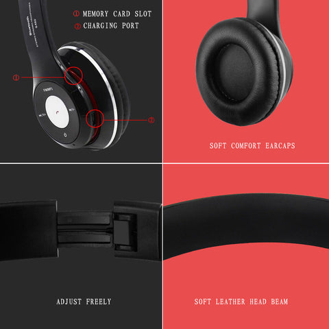 Image of Wireless Noise-Canceling Headphones - Bluetooth On Ear Headset