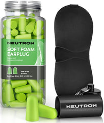 Neutron Soft Foam Ear plugs with Travel Case - 38dB SNR - 60 Pairs