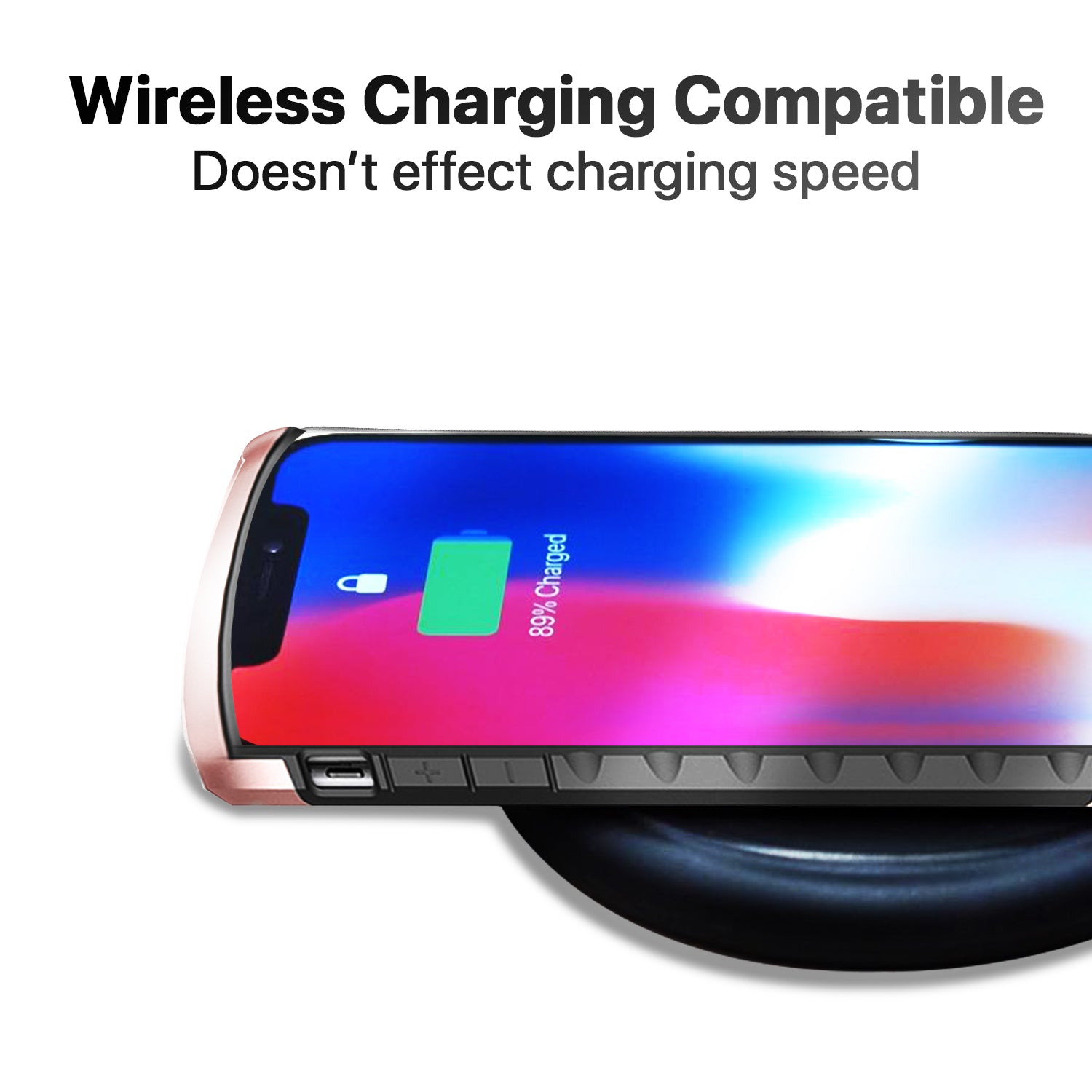 Neutron iPhone X/XS Protective Heavy Duty Armour Shockproof Slim Case with Tempered Glass Screen Protector