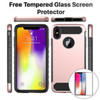 Neutron iPhone X/XS Protective Heavy Duty Armour Shockproof Slim Case with Tempered Glass Screen Protector