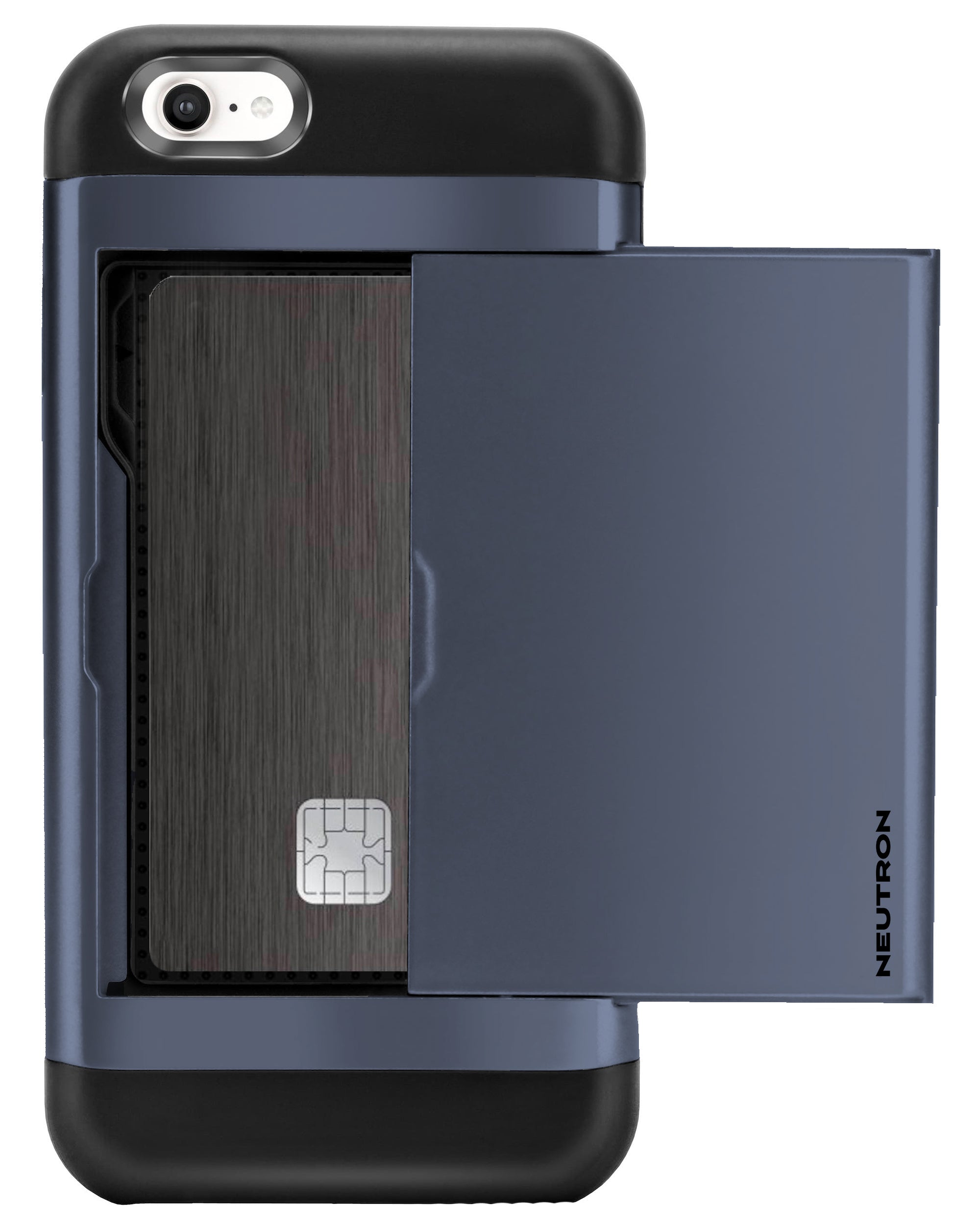 Neutron iPhone 5/5S/SE Shockproof Case with Card Holder - Protective Credit Card Wallet Slot