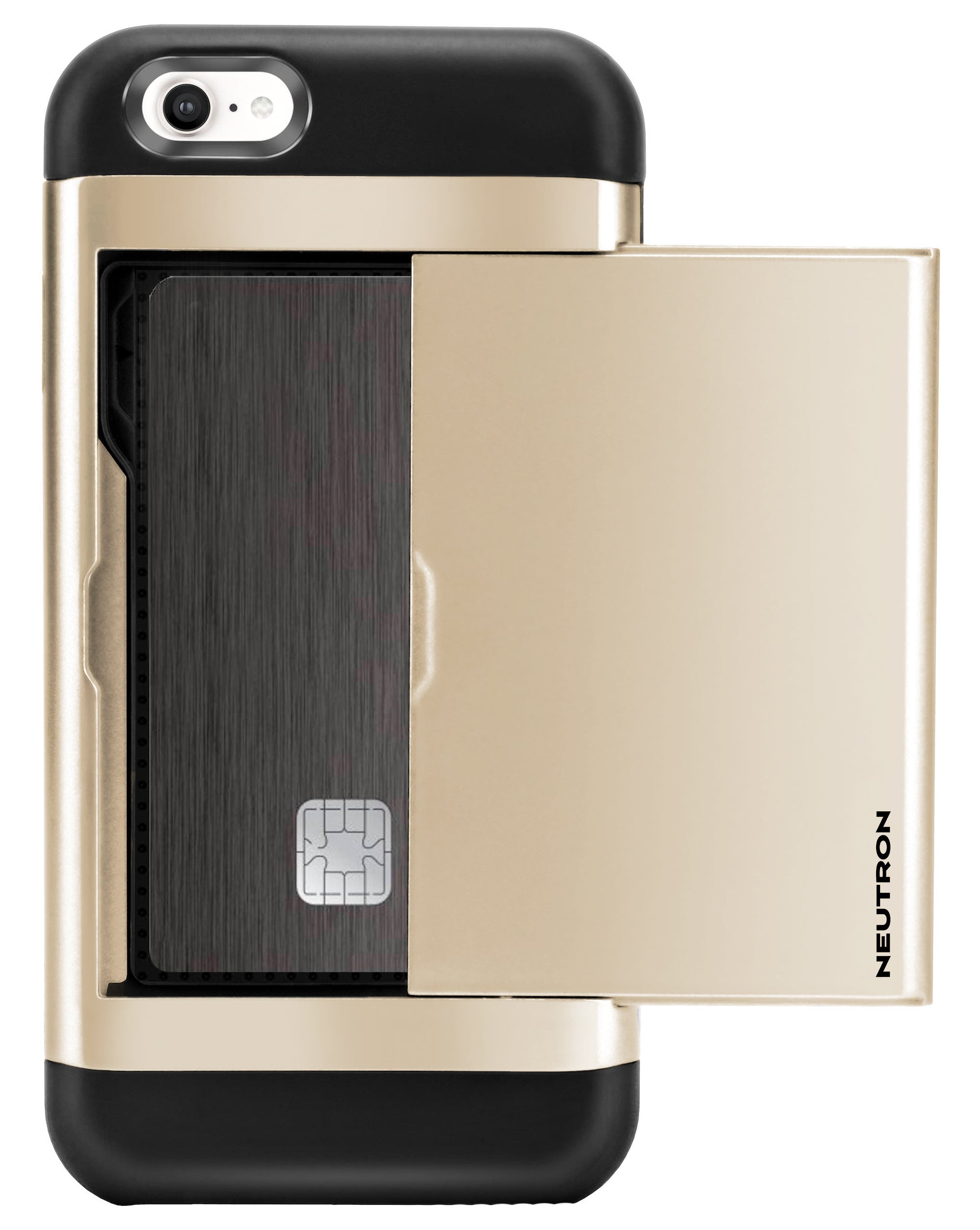 Neutron iPhone 5/5S/SE Shockproof Case with Card Holder - Protective Credit Card Wallet Slot