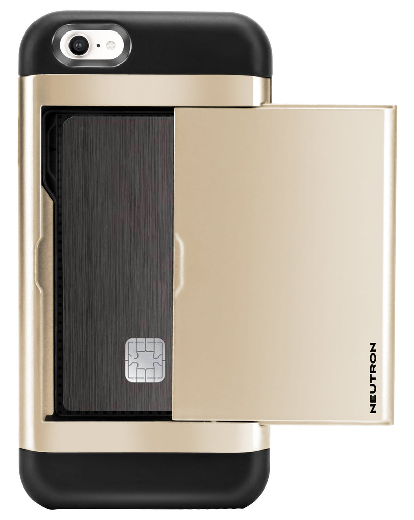 Neutron iPhone 5/5S/SE Shockproof Case with Card Holder Protective Credit Card Wallet Slot