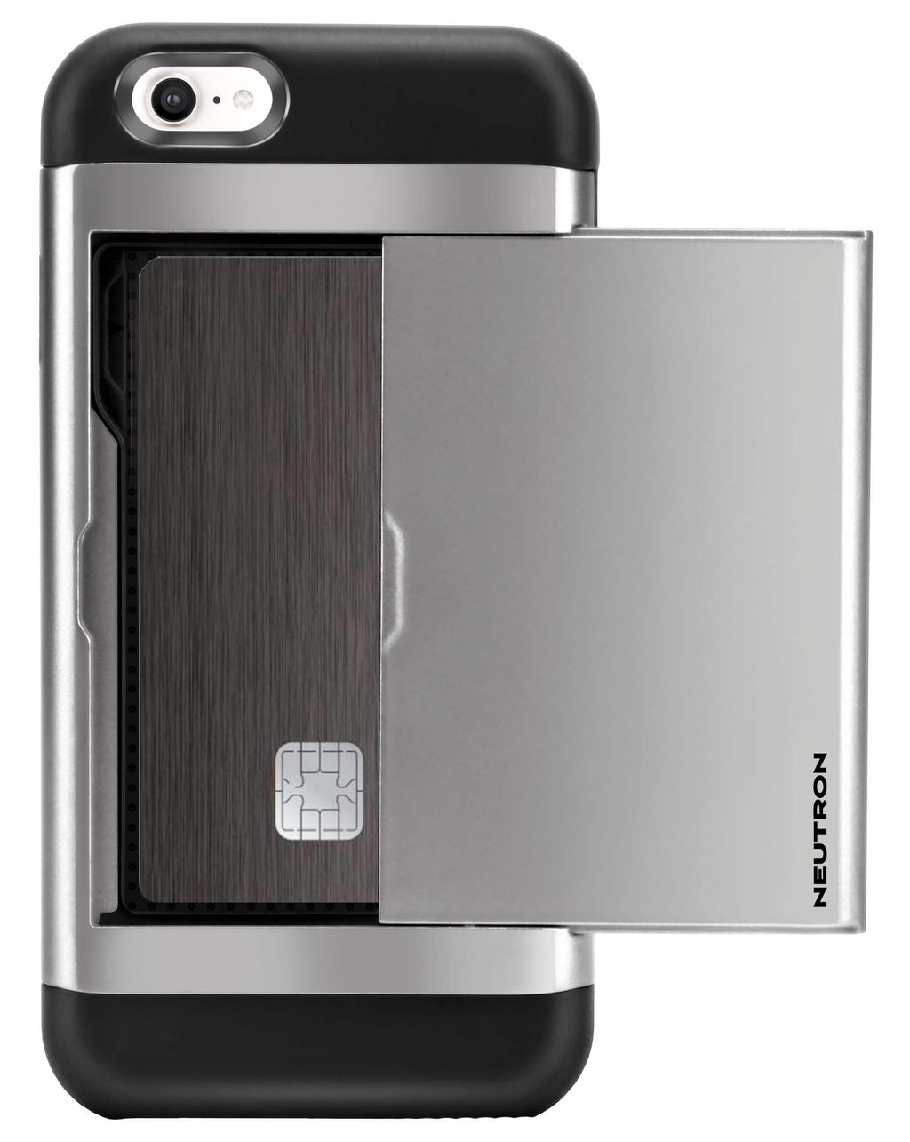 Neutron iPhone 5/5S/SE Shockproof Case with Card Holder - Protective Credit Card Wallet Slot