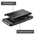 Neutron iPhone 5/5S/SE Shockproof Case with Card Holder - Protective Credit Card Wallet Slot