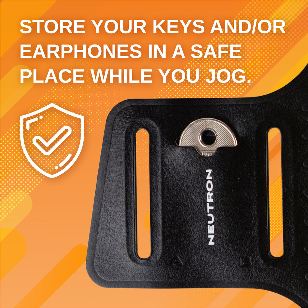Neutron Armband Cell Phone Running Case with Key Slot and Adjustable Elastic Band for iPhone, Samsung