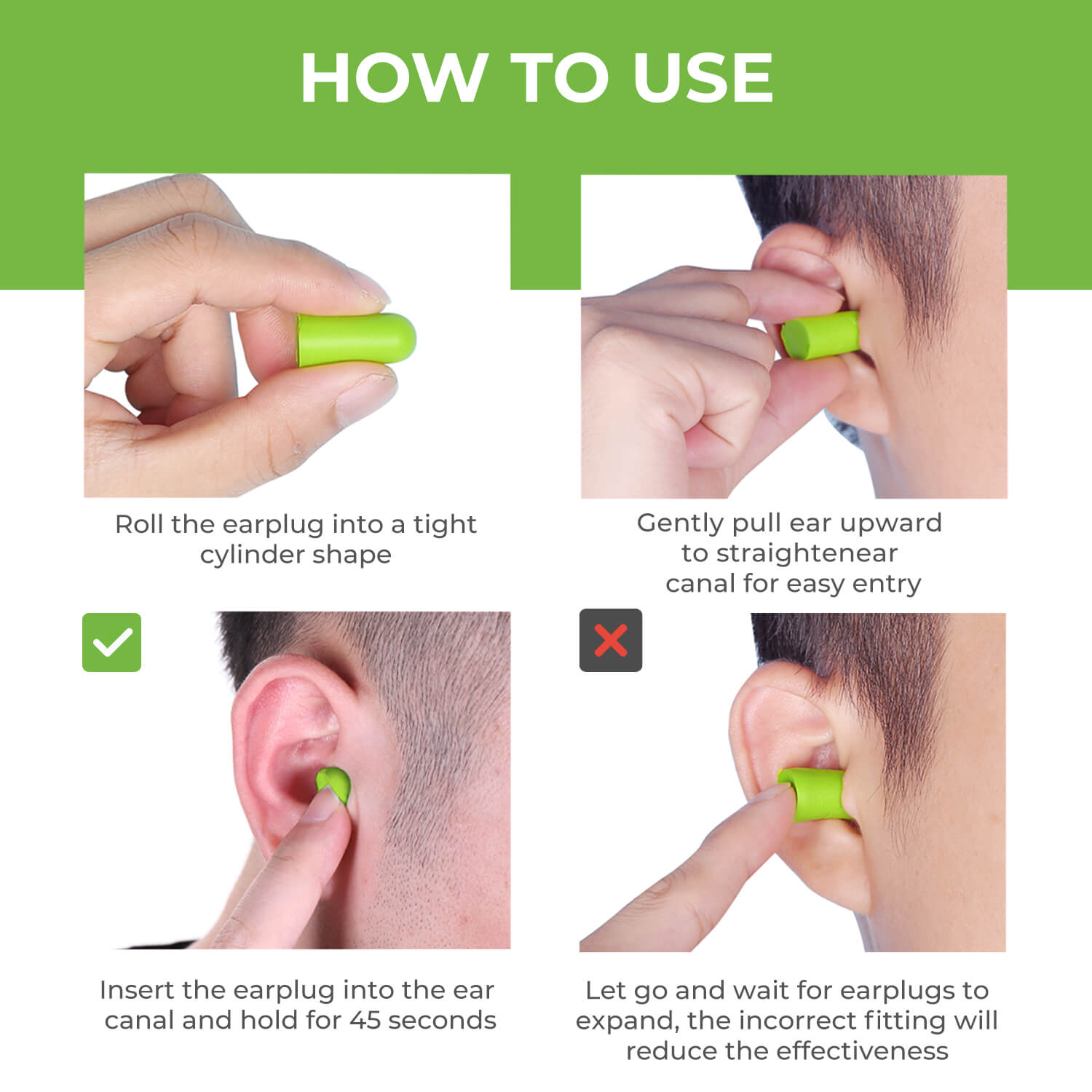 Neutron Soft Foam Ear plugs with Travel Case - 38dB SNR - 60 Pairs