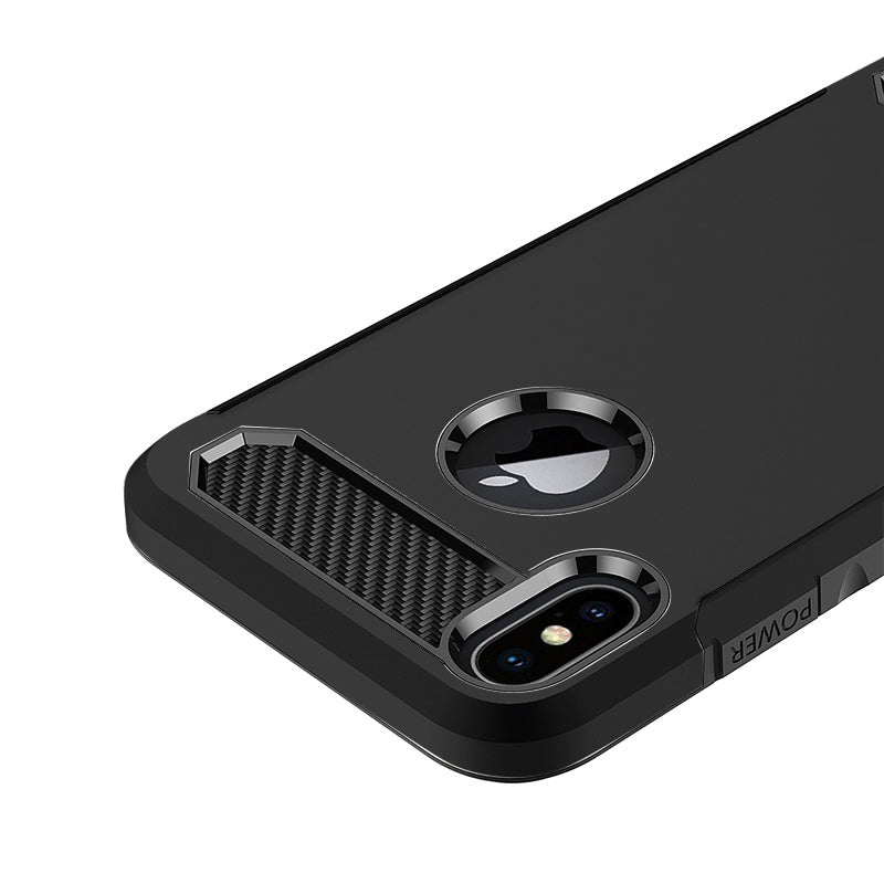 Neutron iPhone X/XS Protective Heavy Duty Armour Shockproof Slim Case with Tempered Glass Screen Protector