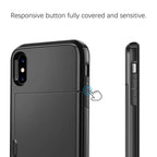 Neutron iPhone X/XS Shockproof Case with Card Holder - Protective Credit Card Wallet Slot