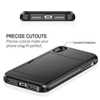 Neutron iPhone X/XS Shockproof Case with Card Holder - Protective Credit Card Wallet Slot