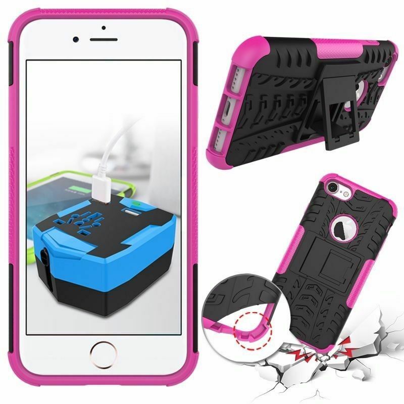 Hybrid Shockproof Heavy Duty Back Case for iPhone 5,6,7,8,X,XR,11
