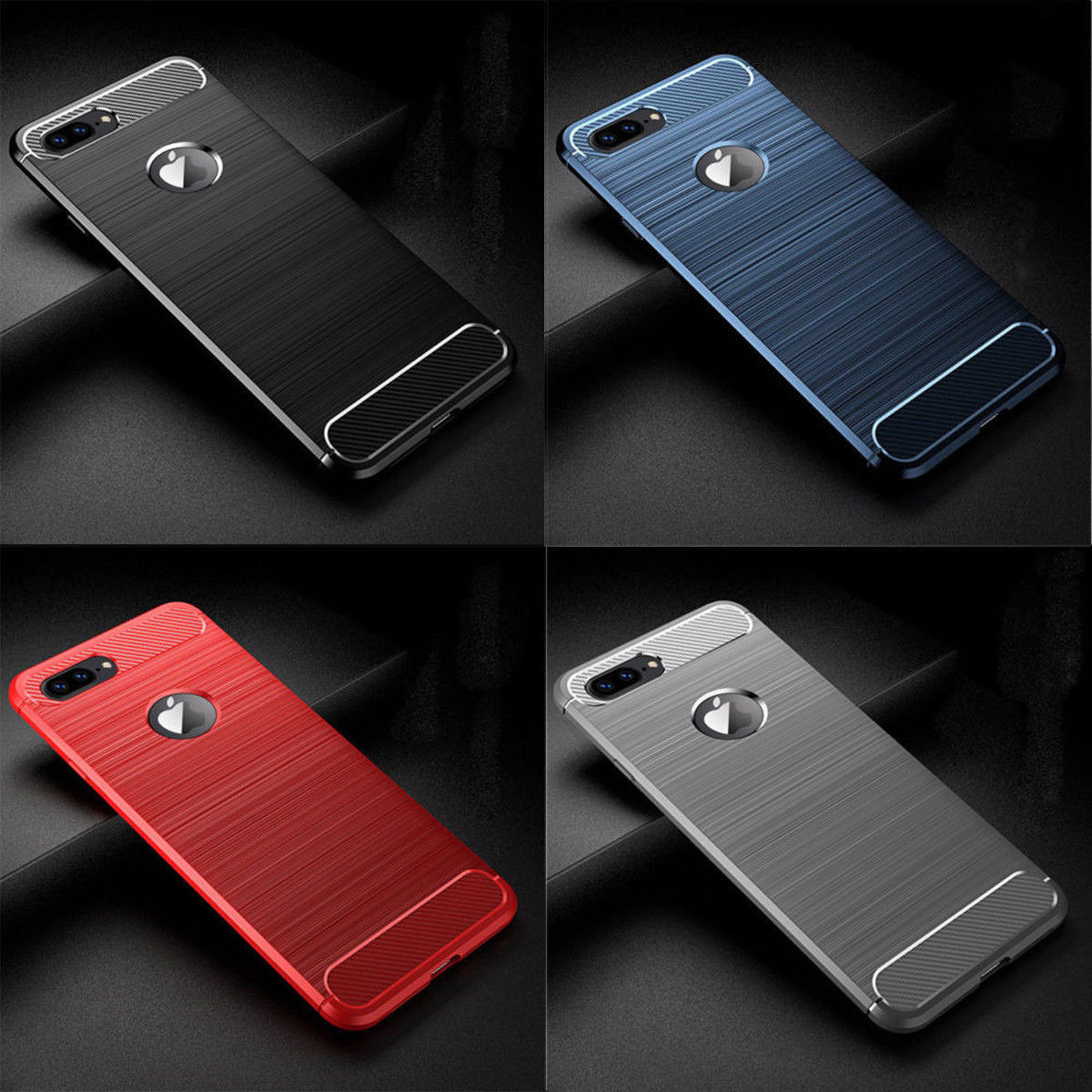 Slim Carbon Fibre Shockproof Case for iPhone 6,7,8,X