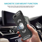 Slim Shockproof Tough Armour iPhone Case with Magnetic Mount & Card Holder