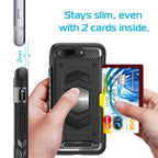 Slim Shockproof Tough Armour iPhone Case with Magnetic Mount & Card Holder