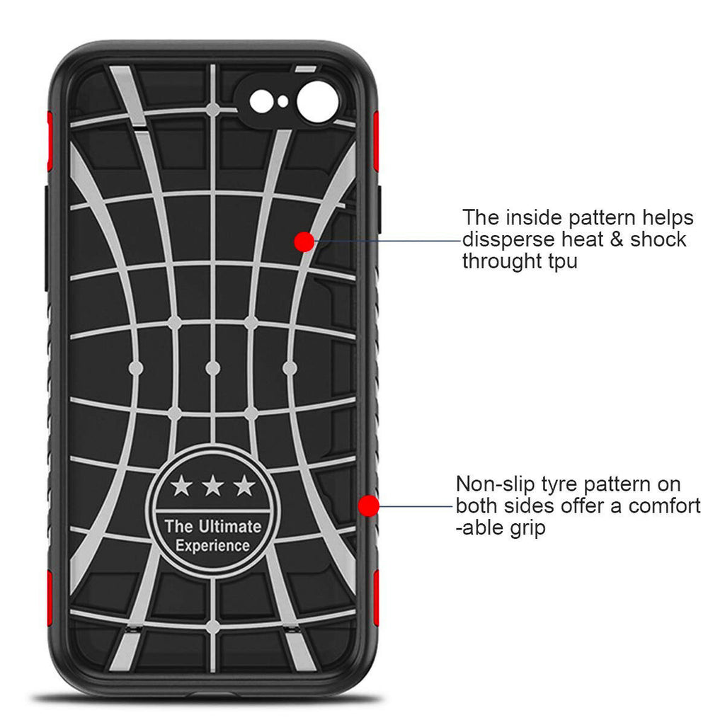 Slim Shockproof Tough Armour iPhone Case with Magnetic Mount & Card Holder