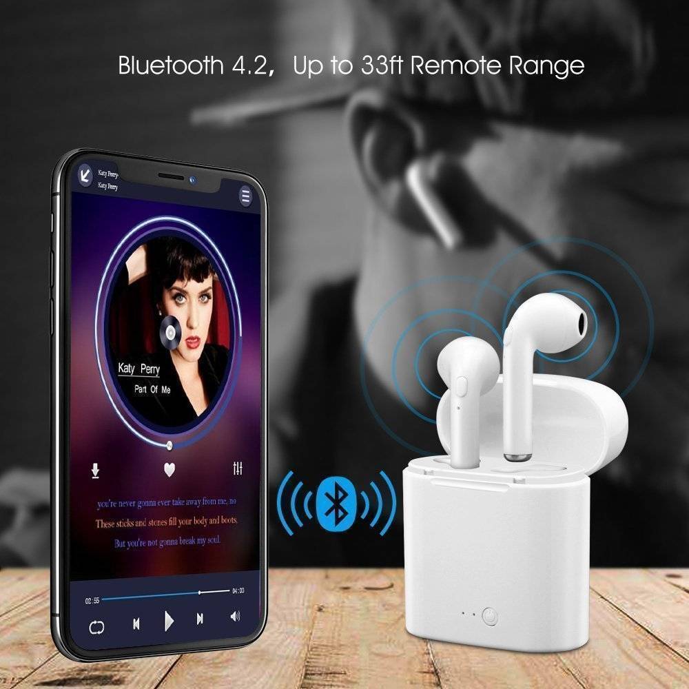 Bluetooth Wireless Earphones / Earbuds For Apple iPhone with Charging Case
