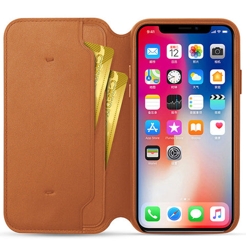 Image of Faux Leather Folio Flip Wallet Case Cover For Apple iPhone 6,6s,7,8,X,XS,XR,XS MAX