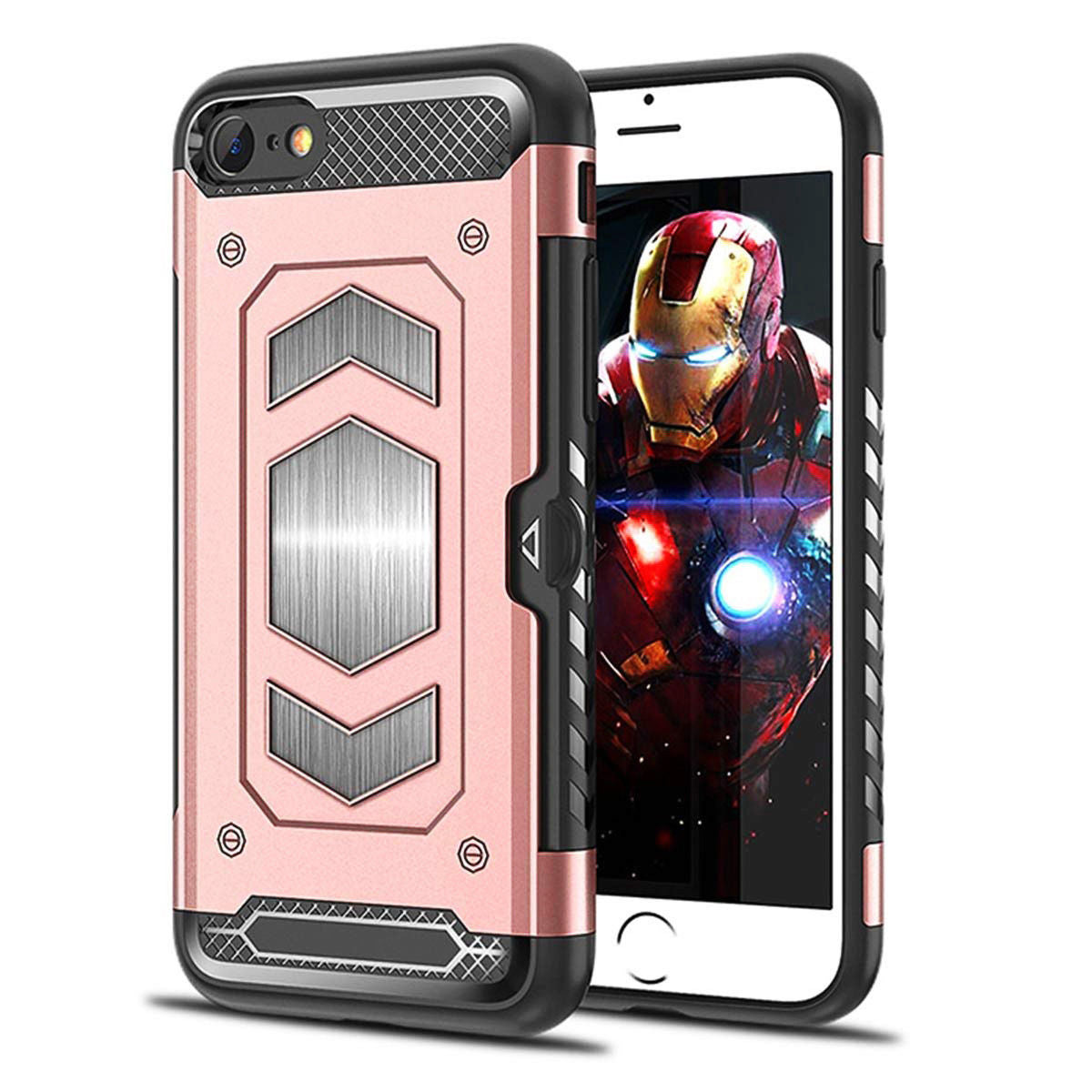 Slim Shockproof Tough Armour iPhone Case with Magnetic Mount & Card Holder