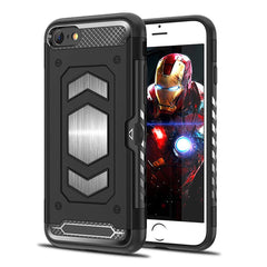 Slim Shockproof Tough Armour iPhone Case with Magnetic Mount & Card Holder